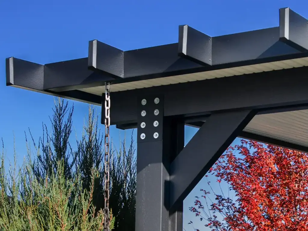 Structural aluminum patio cover beams designed for durability and weather resistance