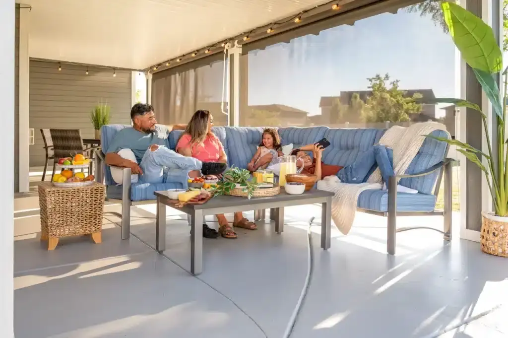 Insulated patio cover Idaho heat reduction