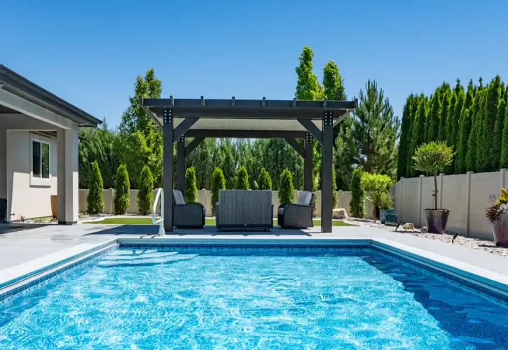 Custom patio cover installed by ShadeWorks at a Treasure Valley home in Boise, Idaho.